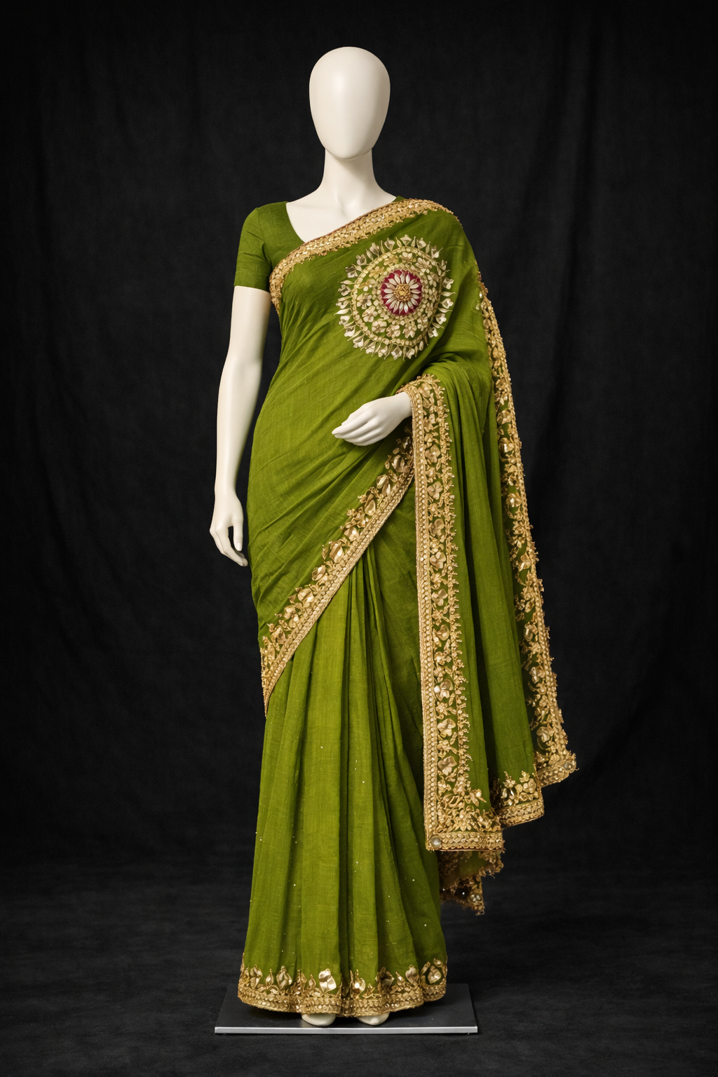Gota zal Hand-Work Saree - Image 1